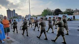 UVF Regimental Band at Somme memorial parade 1721 [upl. by Olfe]