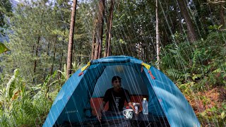 camping heavy rain and nonstop storms sleeping in a tent is very comfortable and peaceful [upl. by Longerich]