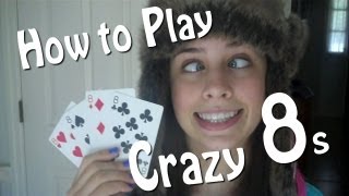 How to play crazy 8s kids card game  tutorial [upl. by Lunetta777]