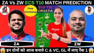 ZA vs ZW Dream11 Prediction Today Match  ZA vs ZW T10 Dream11 Prediction Today  Fantasy Cricball [upl. by Landau]