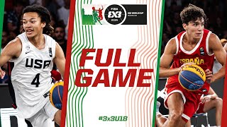 USA 🇺🇸 v Spain 🇪🇸  Men  Full Final Game  FIBA 3x3 U18 World Cup 2024 [upl. by Enajharas331]