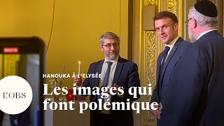 quotUne erreurquot  la célébration de Hanouka à lElysée devant Macron suscite des critiques [upl. by Kirtley78]