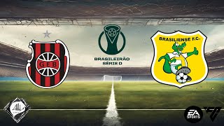 Brasil de Pelotas x Brasiliense  Oitavas de Final Brasileirão Série D 2024  Jogo de Ida  EA FC [upl. by Ringo]