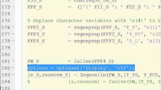 MATLAB Solving multiple coupled non linear equations using lsqnonlin Part 1 [upl. by Ruon81]