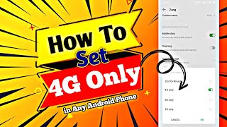 How to set 4g only in android  Star MALANG [upl. by Jens]