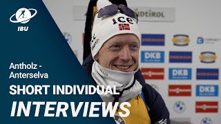 World Cup 2324 AntholzAnterselva Men Short Individual Interviews [upl. by Anitap]