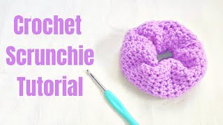 StepbyStep Crochet Scrunchie Tutorial with step by step instructions for beginners  RadCrochet [upl. by Shutz]