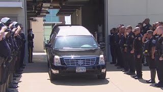 Fallen Dallas Police Officer Honored Ahead Of Funeral [upl. by Genesia698]