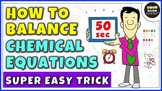 How To Balance Chemical Equations Easy Trick [upl. by Ahseekat]