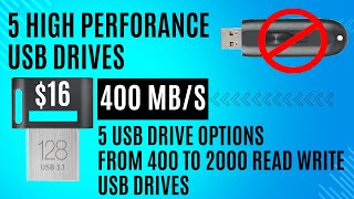 5 High Performance USB Drives 4002000 MBs Read amp Write Speeds  USB Flash Drives [upl. by Enirehtacyram]