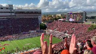 Virginia Tech football Enter Sandman entrance vs Wake Forest October 14 2023 Homecoming game [upl. by Ellevehc]