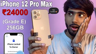 Unboxing iphone 12 Pro Max 256gb ₹24000🔥🤯 grade E  iCloud Lock iphone  Cashify Supersale [upl. by Heer522]