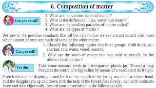 Composition Of Matter Chapter 6 General Science 202425 Maharashtra Board Class 8 One Shot in Hindi [upl. by Sievert]