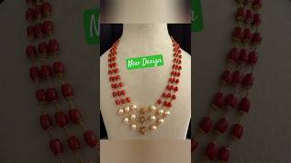 Classy look Designer Premium pearls and coral necklace wholesaleprice✅✅new today pearl fashion [upl. by Danila277]