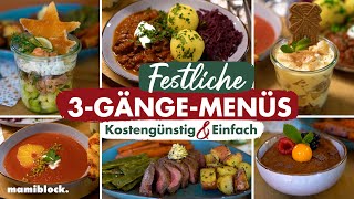 Weihnachtsessen 👉🏻 3 Gänge ✨😋  Günstig amp Einfach  Klassisch  Vegan amp Vegetarisch  mamiblock [upl. by Shira]