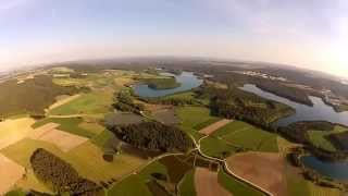 Oberpfälzer Seenland bei Schwandorf von oben [upl. by Ahsal]