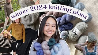 winter 2024 knitting plans  14 patterns Im loving and my project plans with yarn [upl. by Dedric25]