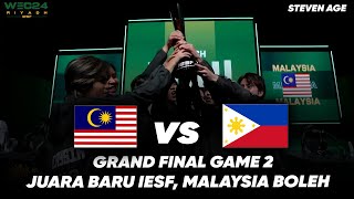 Tahniah Team MALAYSIA CHAMPION IESF WEC24  Game 2 vs Philippines [upl. by Anauqaj]