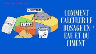 comment calculer le dosage en eau et du ciment rapport CE formuledebolomey [upl. by Pen]