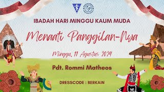 LIVE IBADAH HARI MINGGU  11 AGUSTUS 2024 PUKUL 1900 WIB  ETNIK NUSANTARA KAUM MUDA [upl. by Namyl]