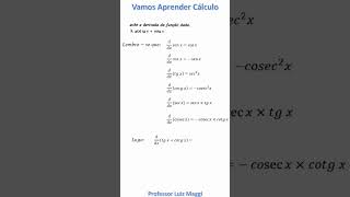 DERIVADAS TRIGONOMÉTRICASprofessorluizmaggi [upl. by Lenard974]