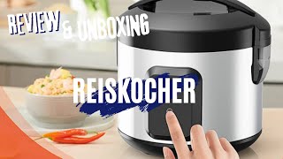 Macook Reiskocher 1L amp Dampfgarer  Unboxing Review und perfekter Reisgenuss [upl. by Atauqal]