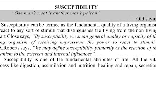 susceptibility imp question 10 marks Organon of medicine bhms homoepathy [upl. by Alegnasor]