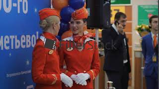 Pretty stewardesses of Aeroflot airlines Russia [upl. by Jarrett]