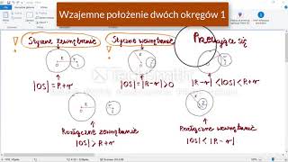 Wzajemne położenie dwóch okręgów 1 [upl. by Yelkrab]