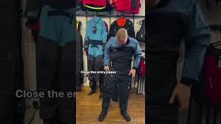 How to Put On a Drysuit  60 second tutorial [upl. by Croydon851]