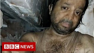 Mumbai collapse The man who filmed his ordeal under rubble  BBC News [upl. by Piderit288]