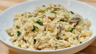 LA VRAI FAÇON DE FAIRE UN RISOTTO 🍚 au poulet et champignons🍗 🍄 Très facile Deli Cuisine [upl. by Aknayirp929]