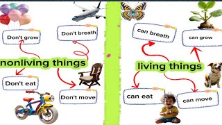 Living and nonliving things with examples and Quiz [upl. by Norvell798]