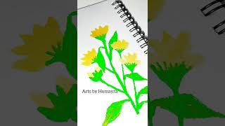 Flower art painting drawing [upl. by Bocock]