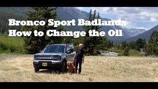 Ford Bronco Sport Badlands 20 Ecoboost How To Change The Oil [upl. by Schatz]