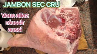 Recette jambon cru sec fait maison étape par étape 1 [upl. by Glynas]