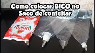 COMO COLOCAR BICO NO SACO DE CONFEITAR E QUAL SACO EU USO  Bru na Cozinha [upl. by Renaldo]