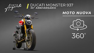 Ducati Monster 937 30 Anniversario  Moto Nuova  Vista a 360°  Moto Argento [upl. by Freddie]