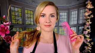 Spring Hair Care ASMR 🌸 Gentle Shampoo and Brushing  Soft Spoken [upl. by Faunie]