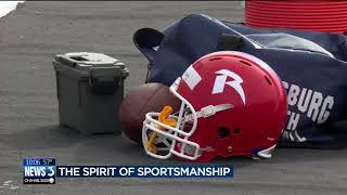 Sixthgrade football teams from Reedsburg Waunakee hold goods drive for flood victims [upl. by Acirahs953]