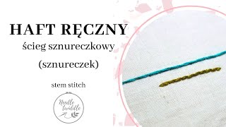 10 Haft ręczny ścieg sznureczkowy sznureczek  Needle Twiddle [upl. by Ahteres823]