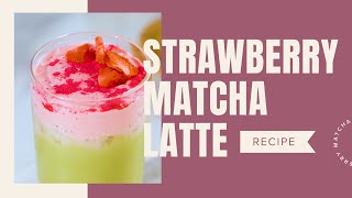 How to Make a Strawberry Matcha Latte [upl. by Nefen]