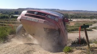 Volkswagen T4 syncro Jump and crash Extreme Dangerous [upl. by Scotney]