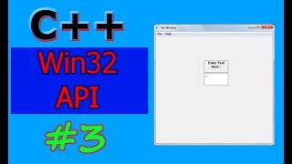 Windows GUI Programming with CC  Win32 API   Part 3  Edit and Static controls [upl. by Sirronal]