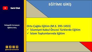 EG 9 EĞİTİME GİRİŞTARİHSEL TEMELLEROrtaçağ Türkler ve islam toplumları [upl. by Sakhuja]