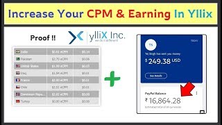 Earn From Yllix Ad Network  Yllix Payment Proof [upl. by Eissak]