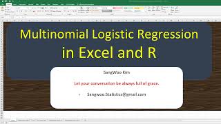 093 Multinomial Logistic Regression in Excel and R [upl. by Alice]