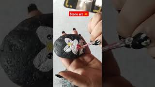 Stone art 🎨stoneart stonepaintingideas diy craft painting shorts youtubeshorts [upl. by Lleneg584]