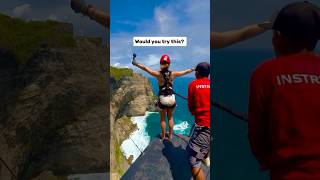 Cliff jumping in Bali🇮🇩 travel doyoudare traveldestinations tripio travelapp cliffjump bali [upl. by Winston]