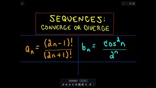 Sequences  Examples showing convergence or divergence [upl. by Llennej]